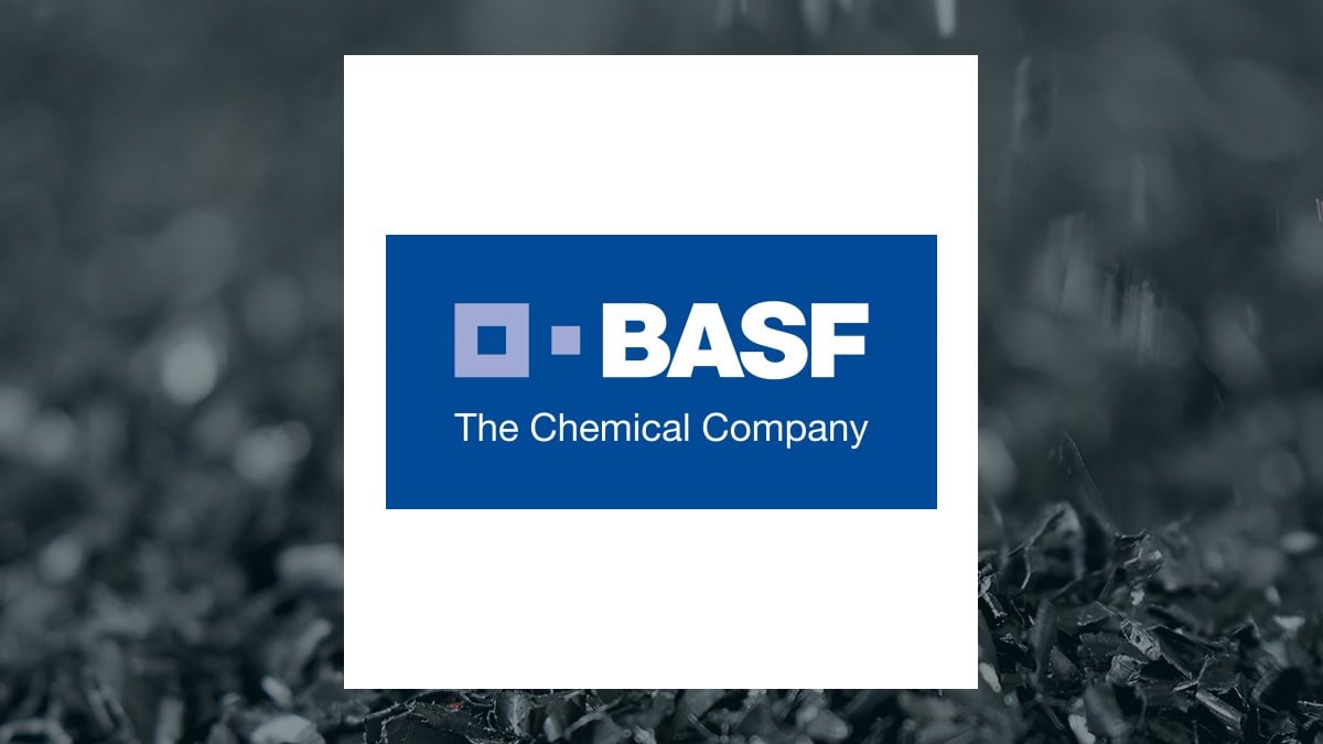 Basf logo with Basic Materials background