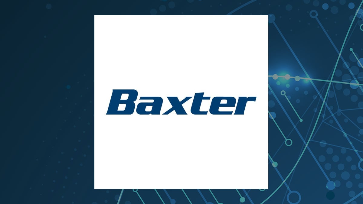 Baxter International logo with Medical background