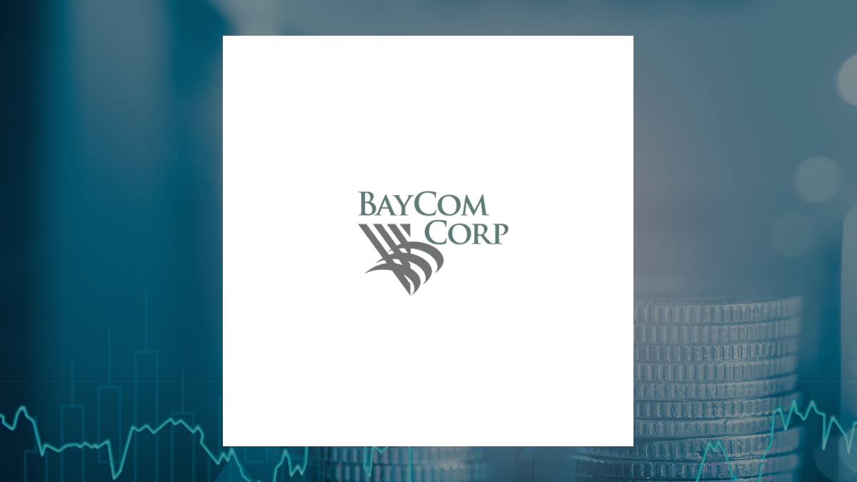 BayCom logo with Finance background