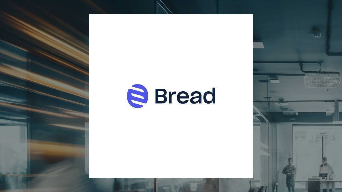 Bread Financial logo with Business Services background