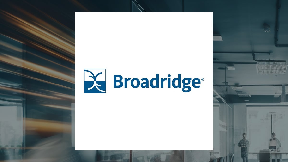 Broadridge Financial Solutions logo with Business Services background