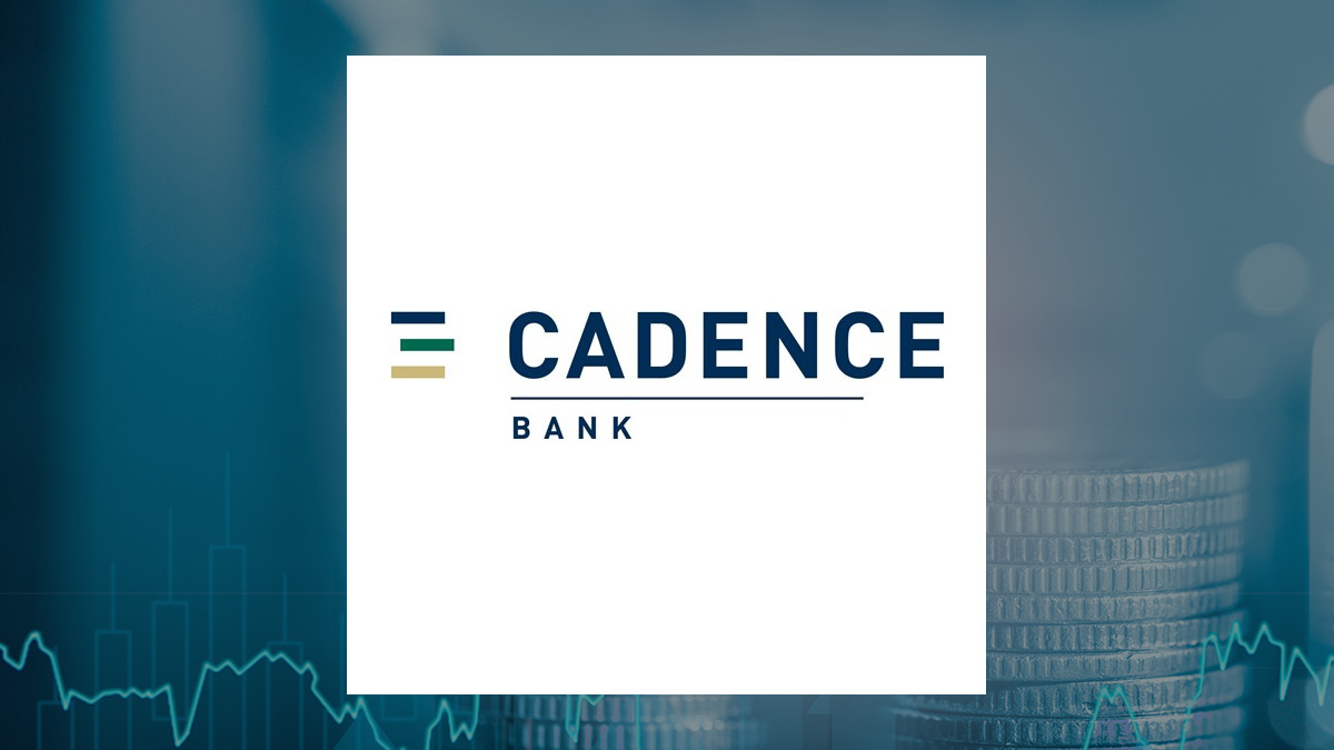 Cadence Bank logo with Finance background