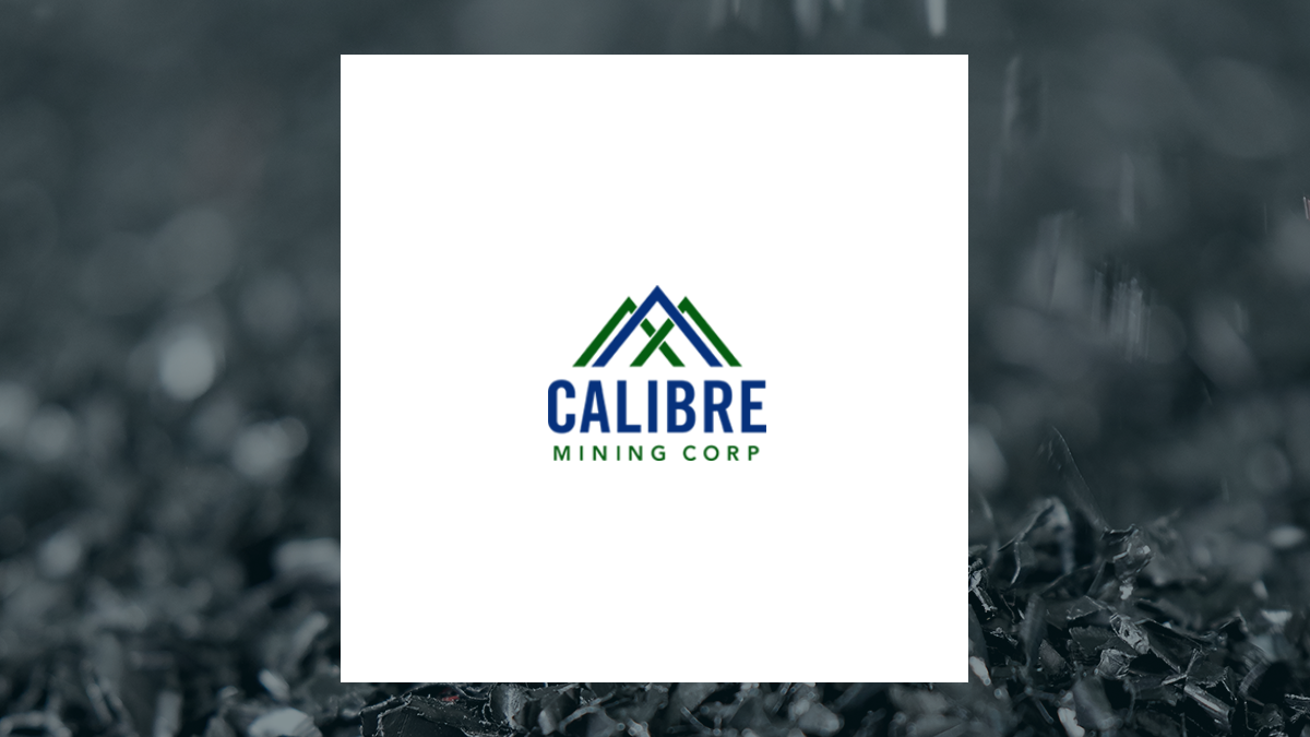 Calibre Mining logo with Basic Materials background