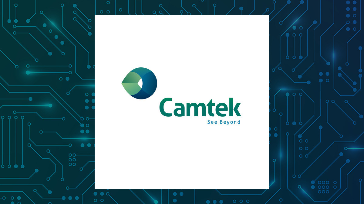Camtek logo with Computer and Technology background