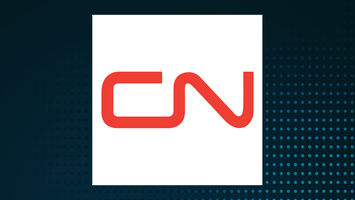 Canadian National Railway logo with Industrials background