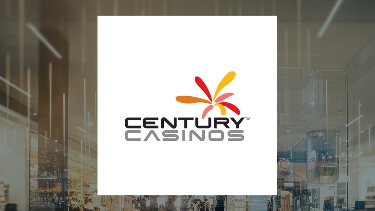Century Casinos logo with Consumer Discretionary background