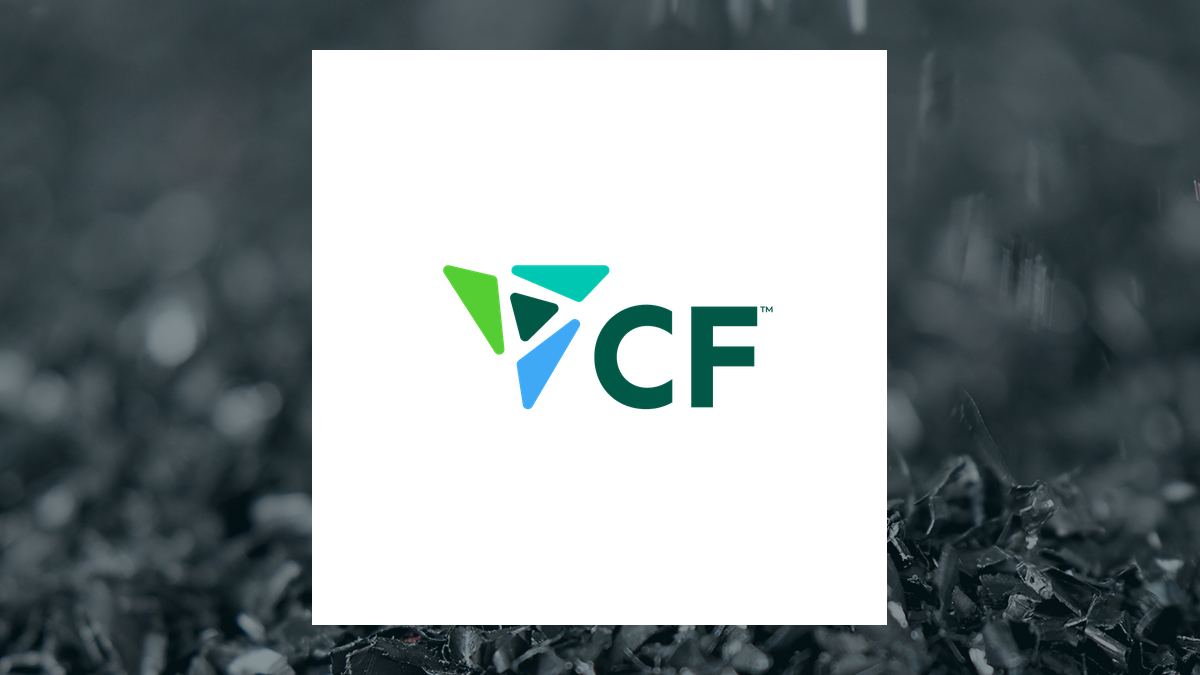 CF Industries logo with Basic Materials background