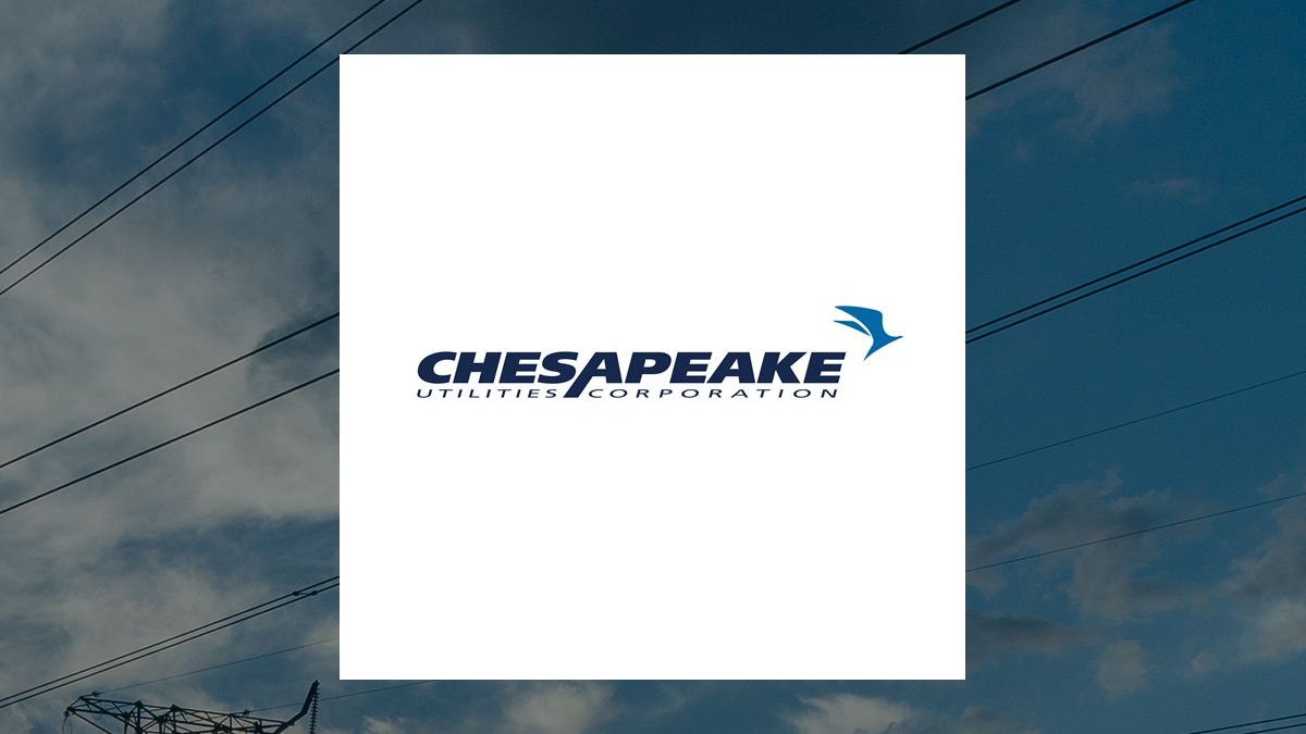 Chesapeake Utilities logo with Utilities background