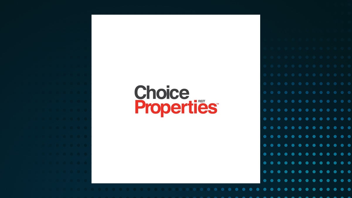 Choice Properties Real Est Invstmnt Trst logo with Real Estate background