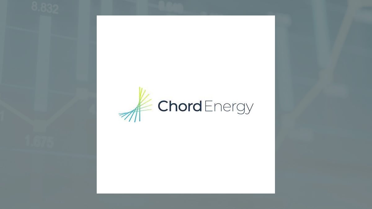 Chord Energy logo with Oils/Energy background