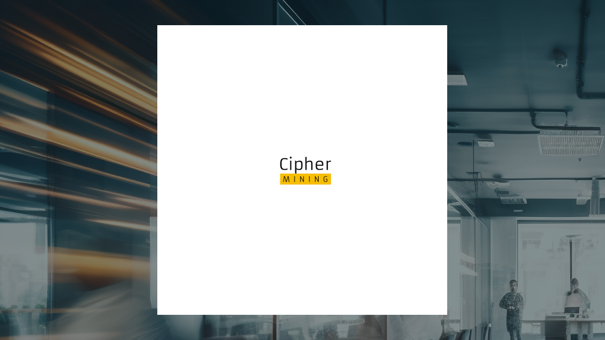 Cipher Mining logo with Business Services background