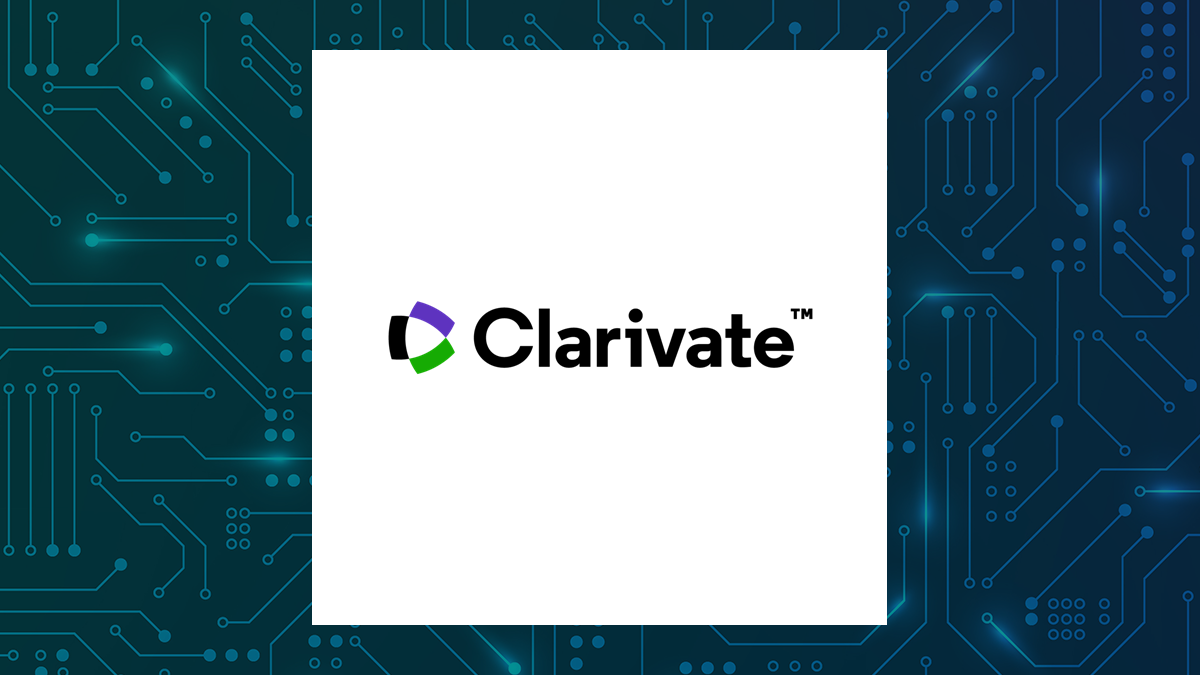 Clarivate logo with Computer and Technology background