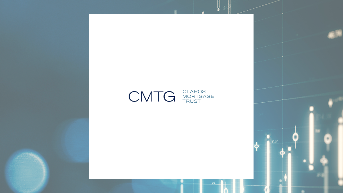 Claros Mortgage Trust logo with Finance background