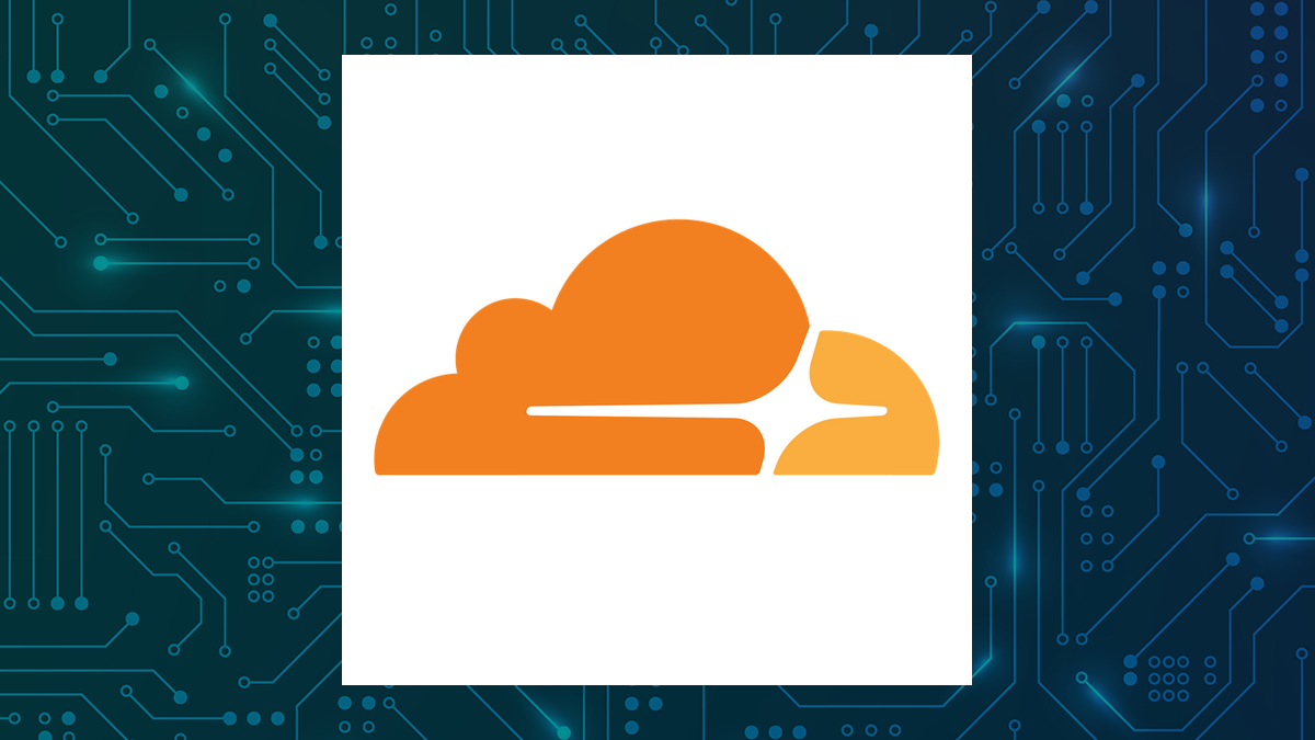 Cloudflare logo with Computer and Technology background