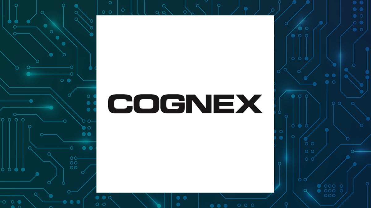 Cognex logo with Computer and Technology background