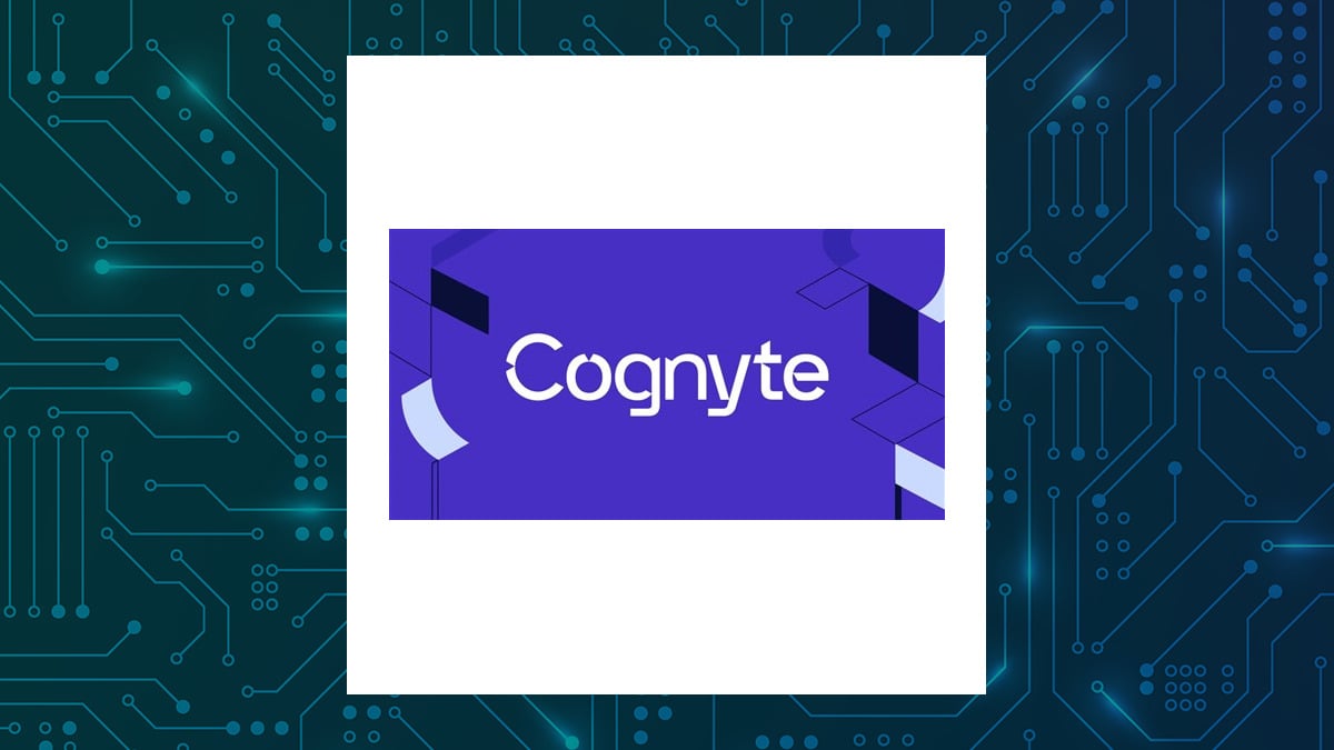 Cognyte Software logo with Computer and Technology background