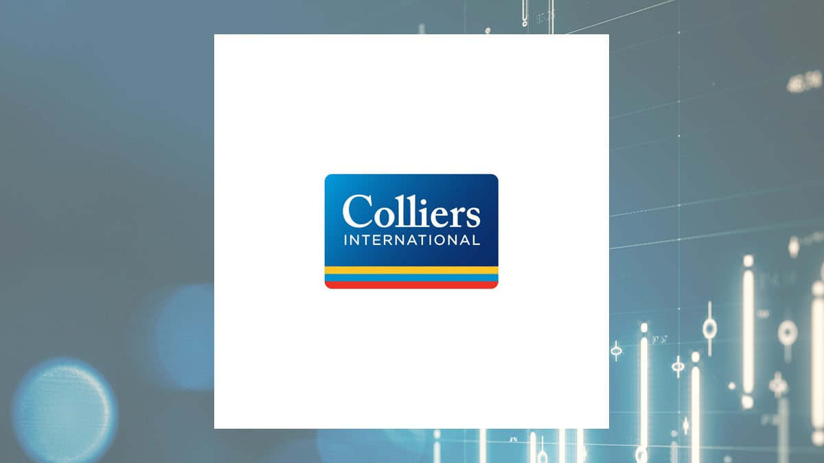 Colliers International Group logo with Finance background