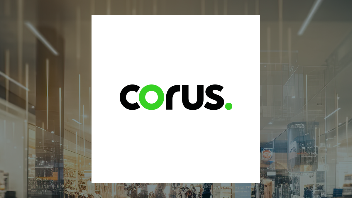 Corus Entertainment logo with Consumer Cyclical background