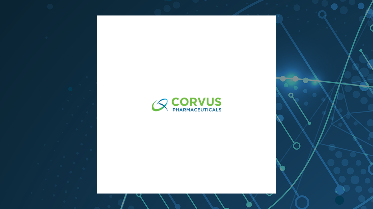 Corvus Pharmaceuticals logo with Medical background