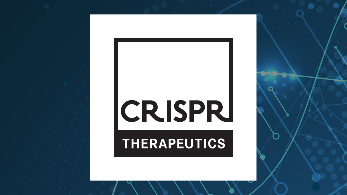 CRISPR Therapeutics logo with Medical background