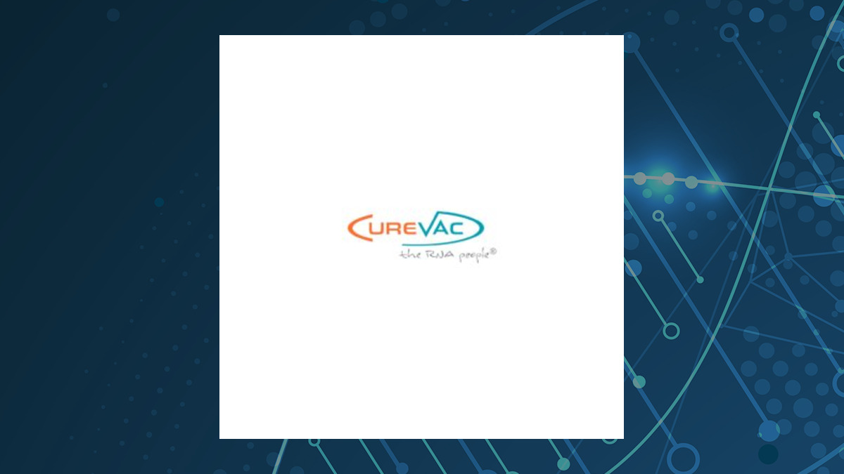CureVac logo with Medical background