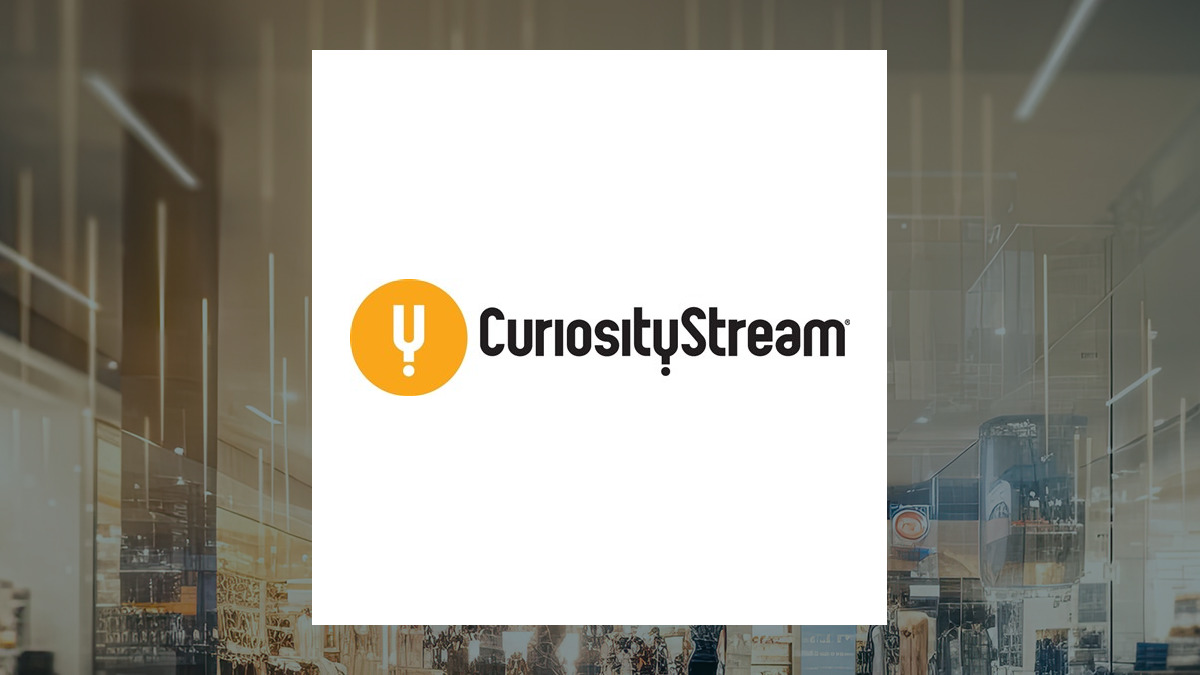 CuriosityStream logo with Consumer Discretionary background