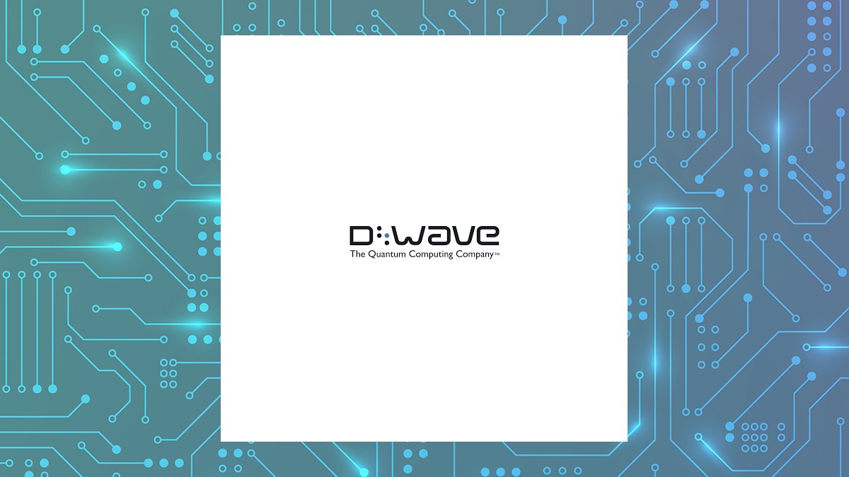 D-Wave Quantum logo with Computer and Technology background