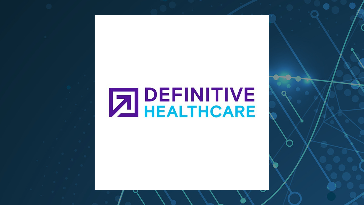 Definitive Healthcare logo with Medical background