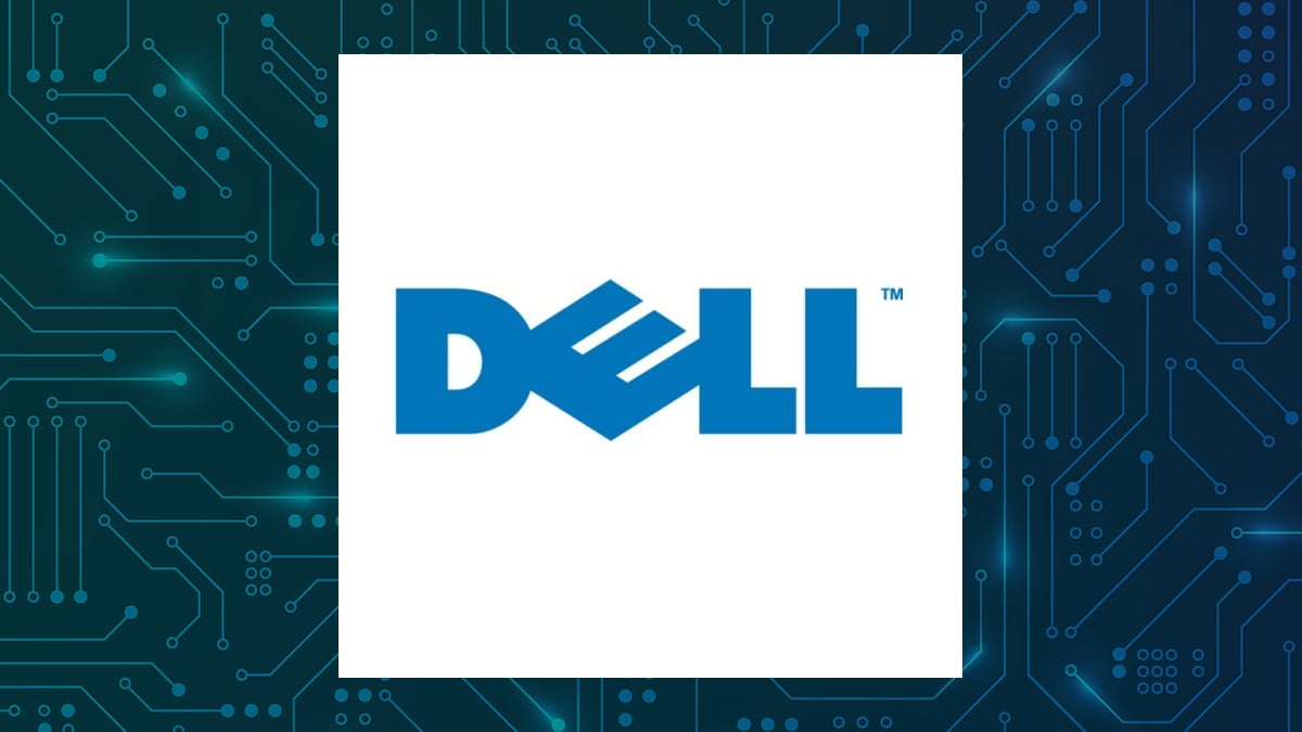 Dell Technologies logo with Computer and Technology background