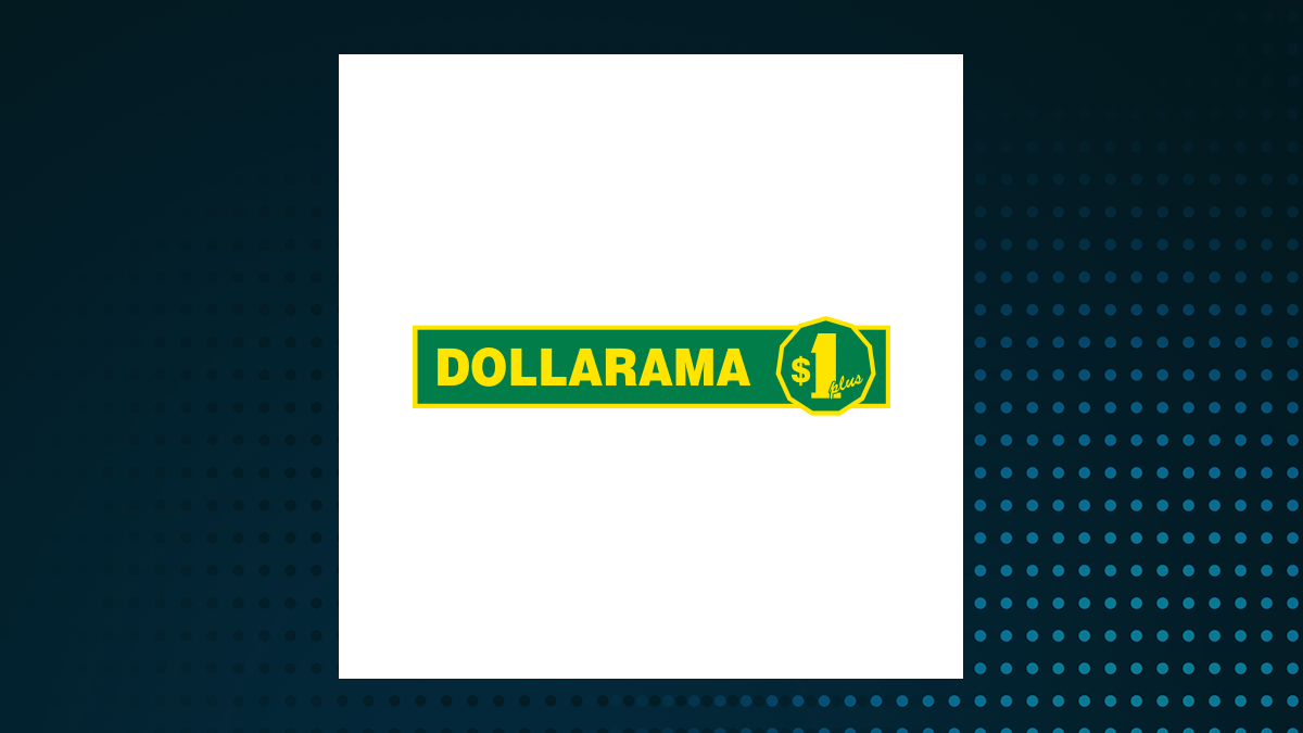Dollarama logo with Consumer Defensive background