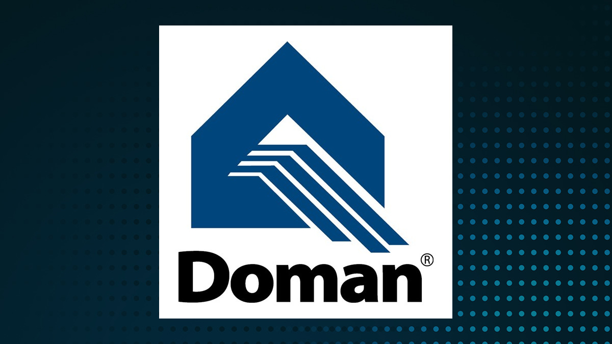 Doman Building Materials Group logo with Industrials background