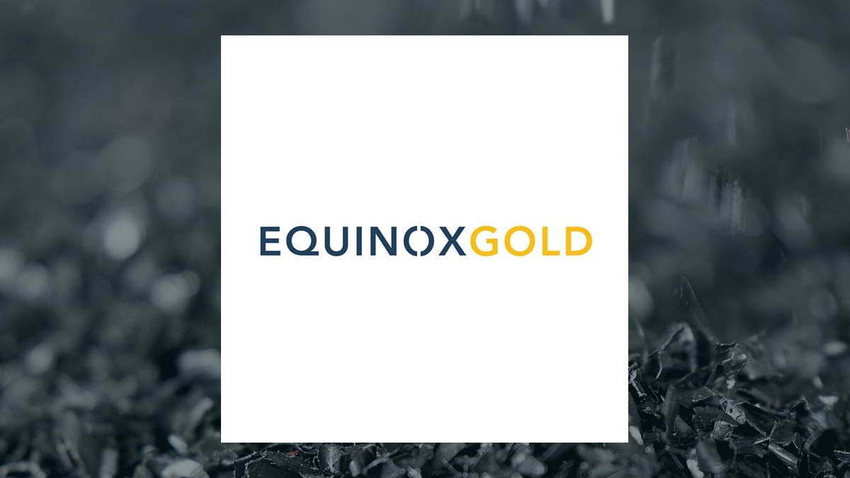 Equinox Gold logo with Basic Materials background
