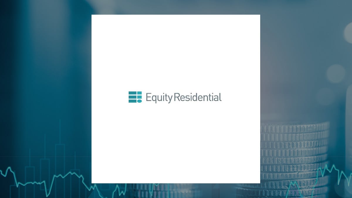 Equity Residential logo with Finance background