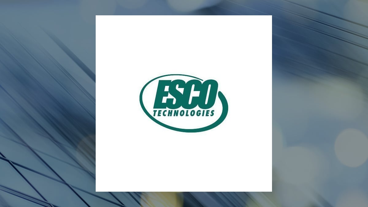 ESCO Technologies logo with Industrial Products background