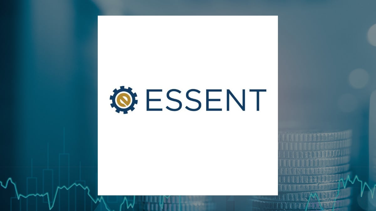 Essent Group logo with Finance background