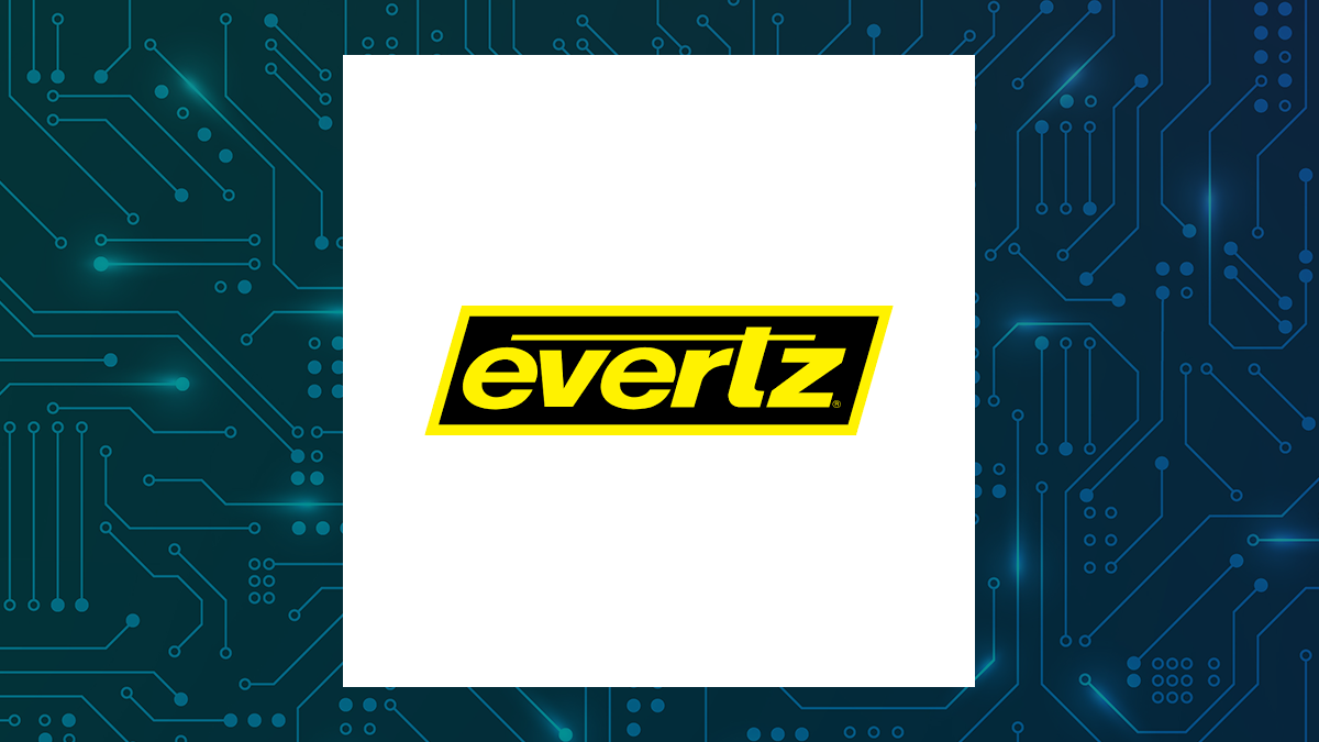Evertz Technologies logo with Computer and Technology background