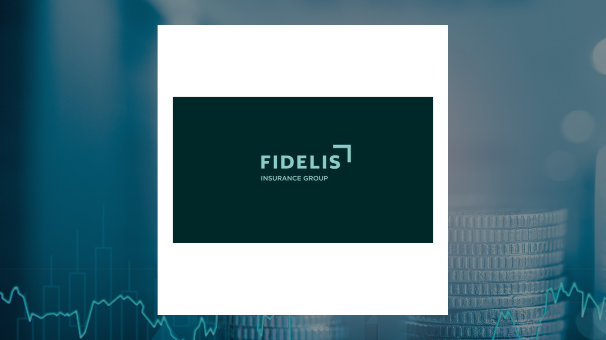 Fidelis Insurance logo with Finance background