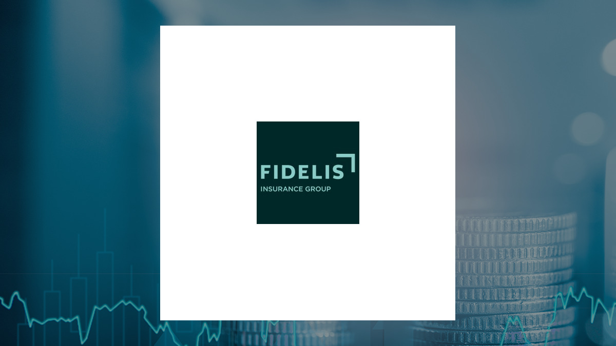 Fidelis Insurance logo with Finance background