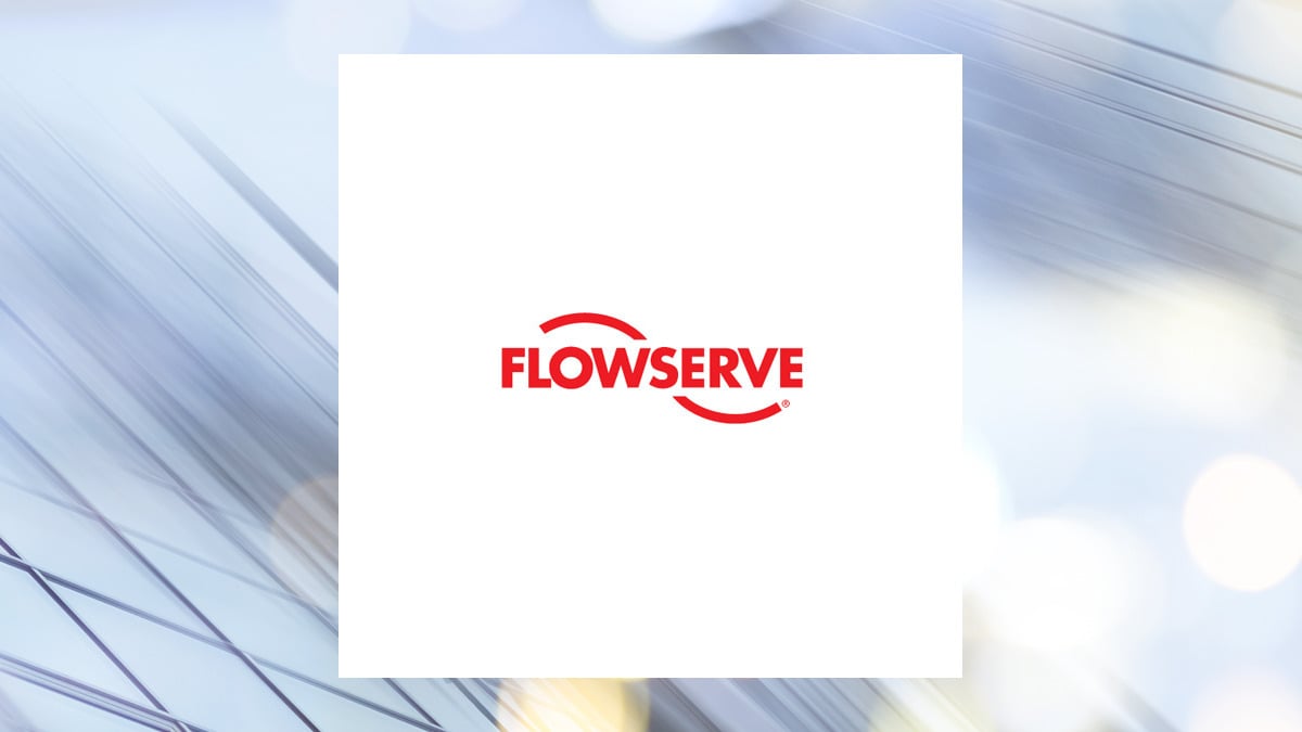 Flowserve logo with Industrial Products background