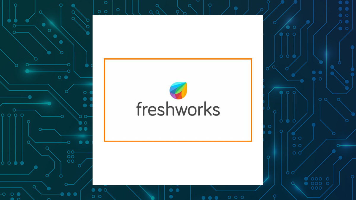 Freshworks logo with Computer and Technology background