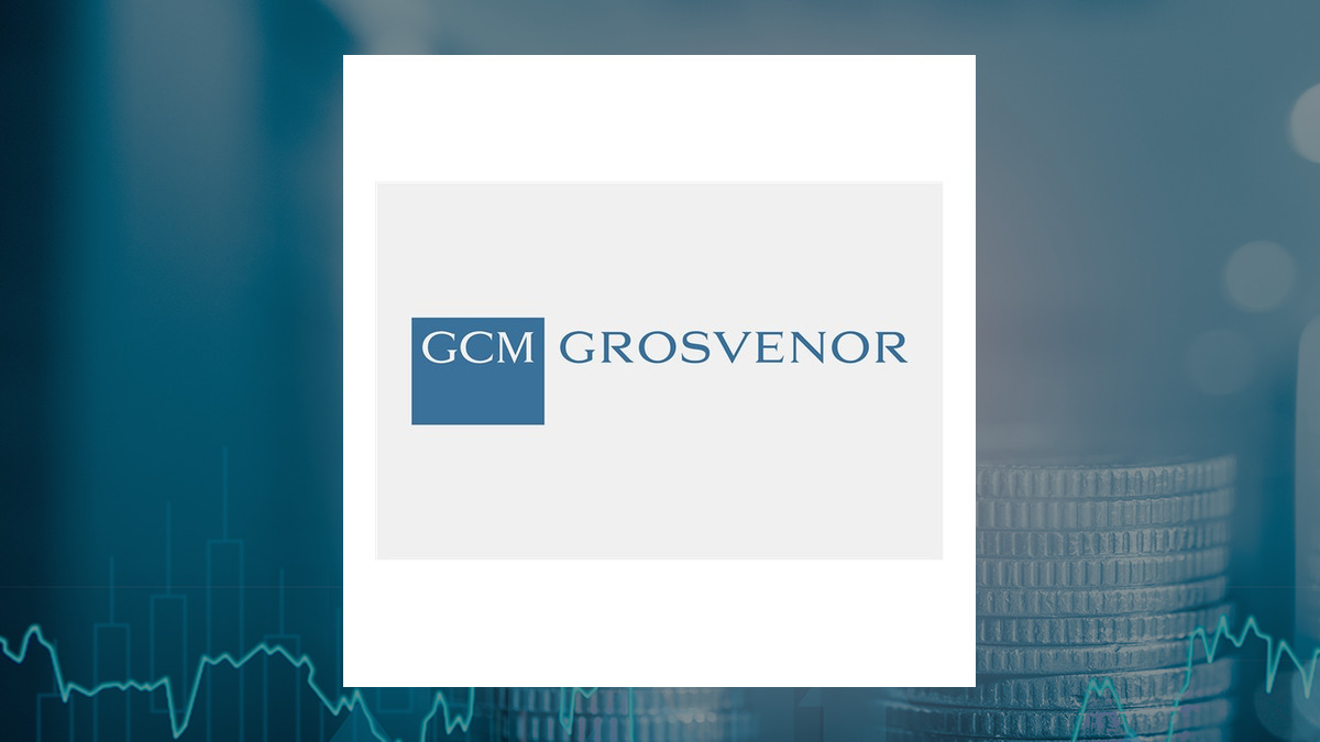 GCM Grosvenor logo with Finance background