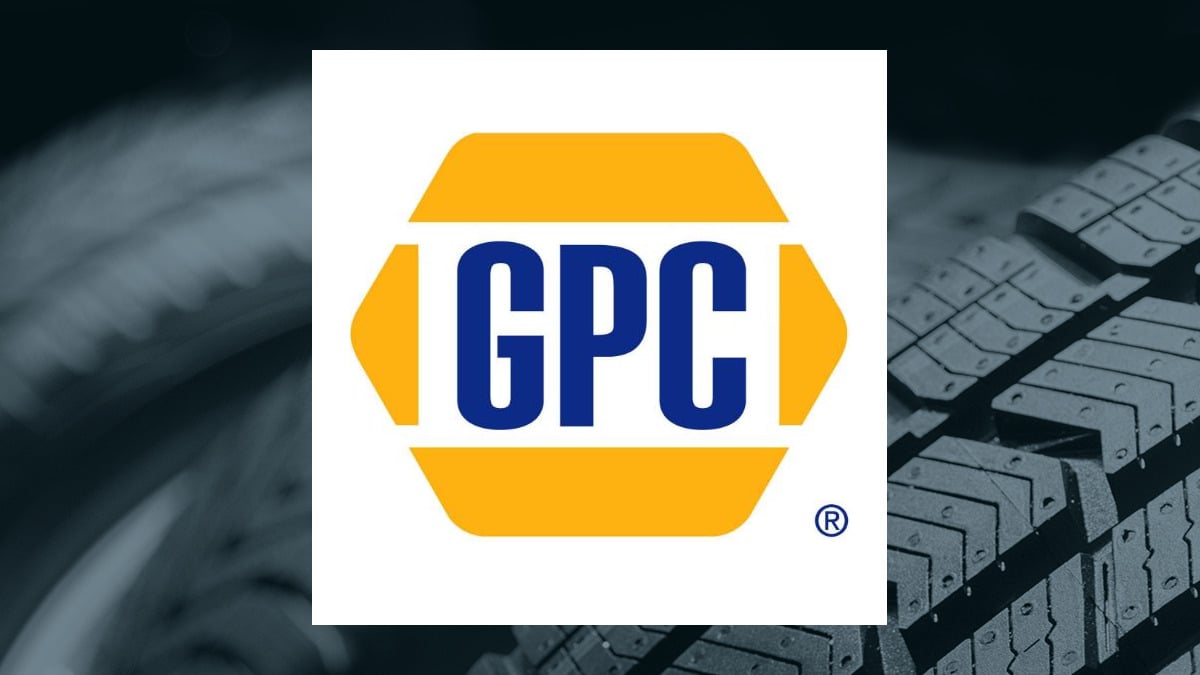 Genuine Parts logo with Auto/Tires/Trucks background