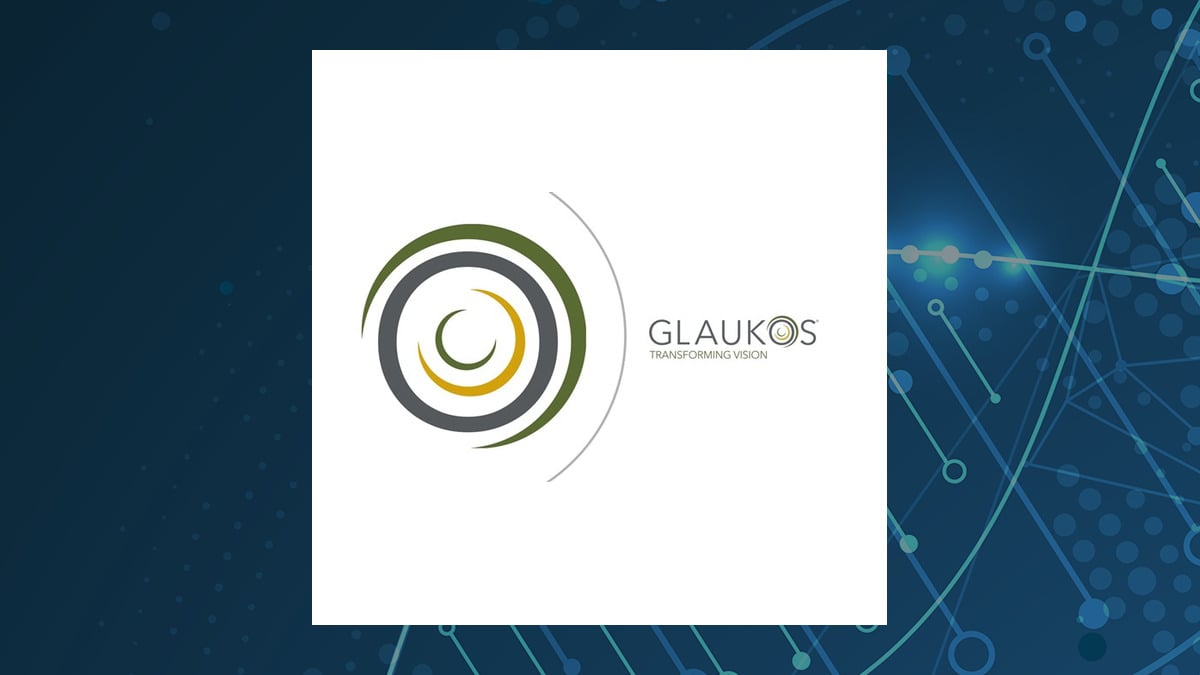 Glaukos logo with Medical background