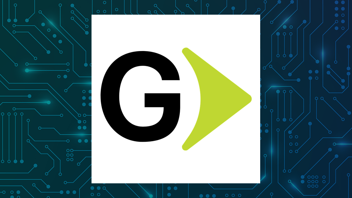 Globant logo with Computer and Technology background