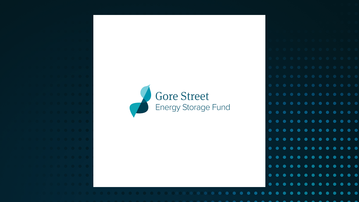 Gore Street Energy Storage Fund logo with Financial Services background