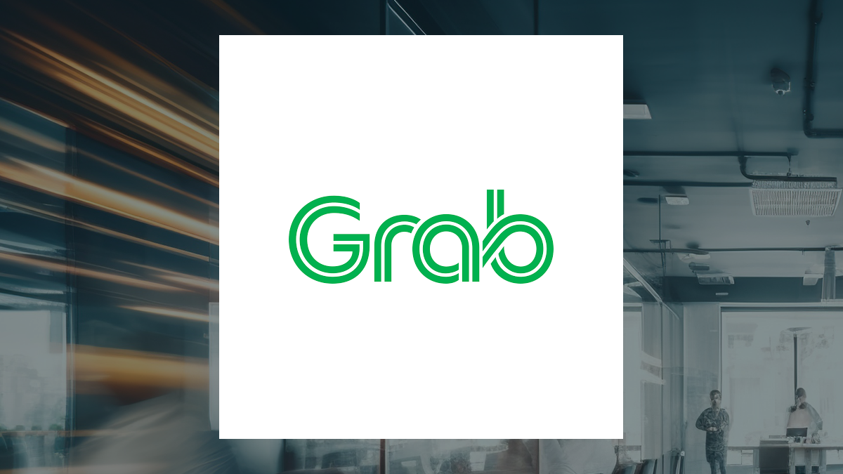Grab logo with Business Services background