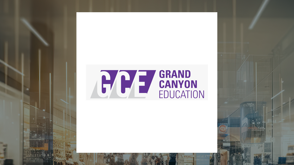 Grand Canyon Education logo with Consumer Discretionary background