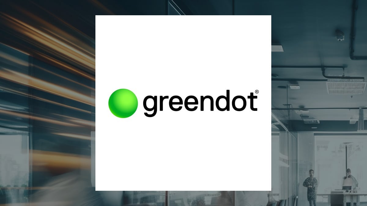 Green Dot logo with Business Services background