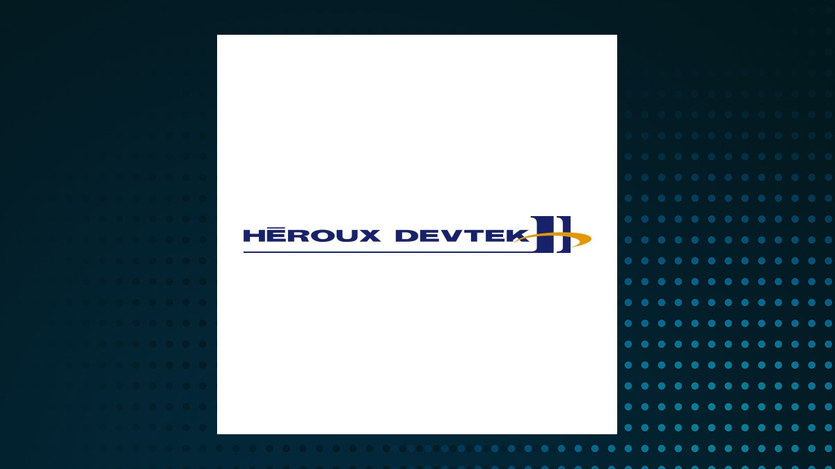 Héroux-Devtek logo with Industrials background