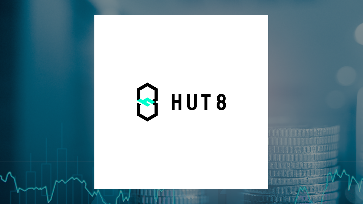 Hut 8 logo with Finance background